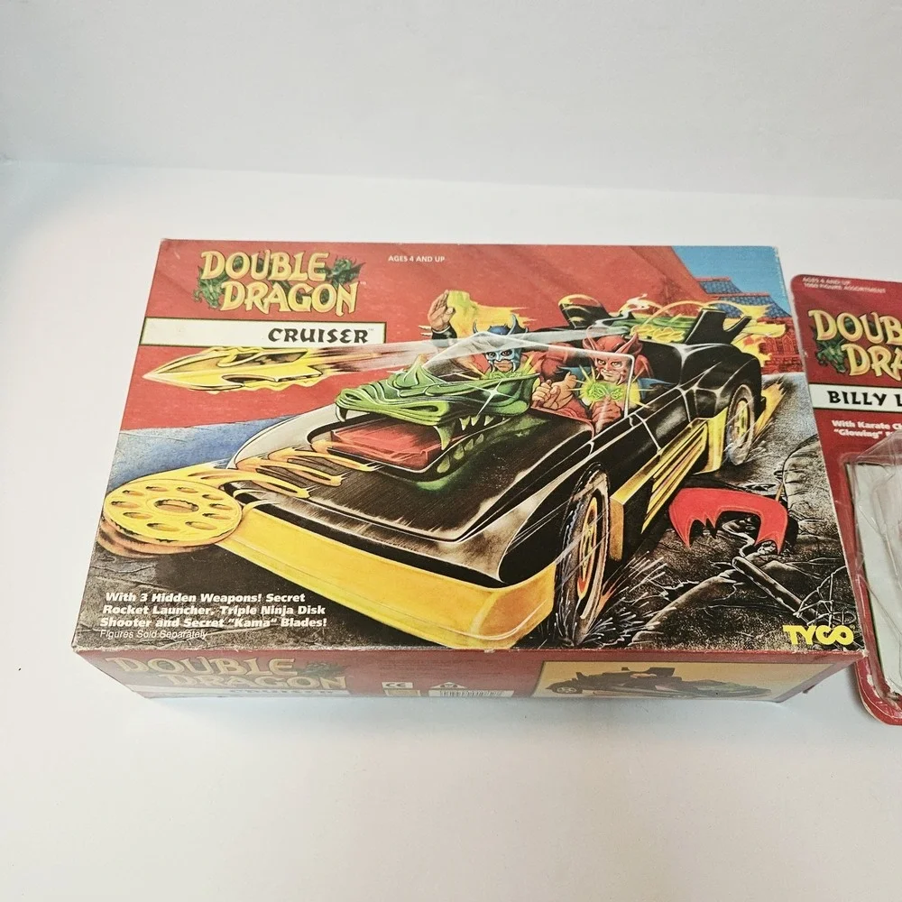 1993 Tyco Double Dragon Cruiser Car New In Box With Character Billy Lee